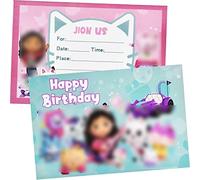 simyron Biglietti di Invito 12 pcs inviti Compleanno Bambini,Cartoline per Bambini, Ragazze Festa di Compleanno e Baby Shower