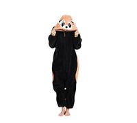 Simzoo Pyjama Animal Adulte, Costume Homme et Femme, Costume de Nuit en Velours Arctique Petit Raton Laveur, Une Pièce Unisexe Small