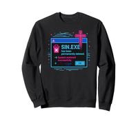 Sin.exe Cancellato Nato Di Nuovo Christian Vaporwave Christcore Felpa