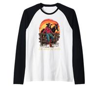 sin Miedo al Éxito Vaquero Rodeo Messicano Maglia con Maniche Raglan