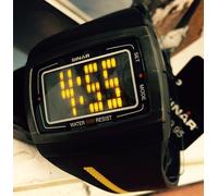 Sinar Digitale Unisex Resinband 12/24 Ore Nero Giallo Led-Digitale UE-30-5