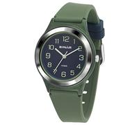 SINAR XB-48-3 - Orologio da polso da ragazzo, analogico, al quarzo, 10 bar, impermeabile, verde oliva, blu, verde oliva, cinghia