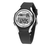 SINAR XE-64-1 - Orologio da polso unisex per ragazzi e ragazze, al quarzo, 10 bar, con cinturino in silicone e luce nera e bianca, Nero , cinghia