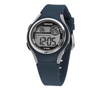 Sinar, XE-64-2, orologio da polso per ragazzo, digitale, display LCD, al quarzo, 10 bar, luce, cinturino in silicone, ideale per sport e attività all'aperto