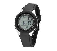 SINAR XV-19-1 - Orologio da polso da donna, unisex, sportivo, al quarzo, 10 bar, con cinturino in silicone, 5 allarmi e luce nera