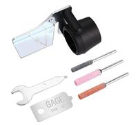Sinbana 1453 Affilatrice Catene della Motosega per Dremel, Set di Accessori Utensili Rotanti con Pietre Affilatura e Guida Angolare per Attrezzi da Giardinaggio Esterni
