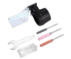 Sinbana 1453 Affilatrice Catene della Motosega per Dremel, Set di Accessori Utensili Rotanti con Pietre Affilatura e Guida Angolare per Attrezzi da Giardinaggio Esterni