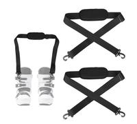 Sinbana 2 Pz Cinghia Portasci con Gancio, Regolabile Antiscivolo Tracolla Snowboard Mani Libere Cinghia Portasci Accessorio per Attrezzatura da Skate Scarponi da Snowboard Regalo Uomo e Donna