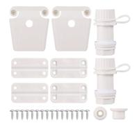 Sinbana 26pz Kit di Ricambio Frigo Compatibile con Igloo, Include Cerniera Chiavistelli Tappo Scarico Tappo Gomma Viti per Riparazione e Sostituzione Pezzi di Refrigeratori e Congelatori