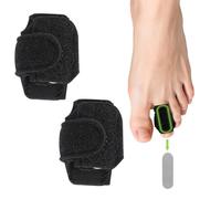 Sinbana 2pz Correttore Dita Piedi per Donne e Uomini, Raddrizzatori Dita Regolabili Antiscivolo in Nylon con Piastre in Alluminio Adatti per Alleviare Piegate Arricciate e Storti (Nero)