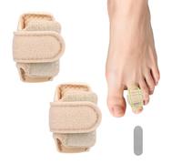 Sinbana 2pz Correttore per Dita dei Piedi for Donne e Uomini, Nylon Regolabile Raddrizzatori per Dita dei Piedi con Piastre in Alluminio Adatto for Piegate Arricciate e Storti (Colore Della Pelle)