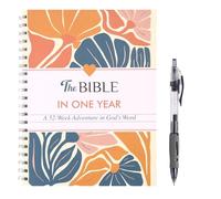 Sinbana La Bibbia in Un Anno, 52 Settimane Studio Biblico Diario con Penna Quaderno a Spirale con Caratteri Grandi per Donne Che Studiano Guida Prendere Appunti Riflessione e Preghiera (A4)