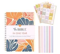 Sinbana Lo Studio Della Bibbia per 1 Anno, Bibbia a Spirale in Un Anno Studio di 52 Settimane con Matite Colorate Indice Delle Bibbie Tag per le Donne