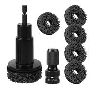Sinbana Pulizia Mozzo Ruota Kit, Spazzola Pulizia Mozzo Kit Inclusa Testa di Rettifica Adattatore e Guarnizione per Auto Cerchi Restauro Compatibile con Trapano Elettrico e 12,7mm Percussione Chiave