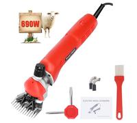 Sinbide 690W Tosatrice Elettrica Professionale per Cavalli, Tosatrice Professionale Tosatura per Pecore Efficiente Risparmio di Lavoro,per Lana di Pecore, Montoni e Capre (Rosso)