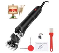 Sinbide 690W Tosatrice Elettrica Professionale per Cavalli, Tosatrice Professionale Tosatura per Pecore Efficiente Risparmio di Lavoro,per Lana di Pecore, Montoni e Capre (Nero)