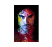 SinBii Poster su tela con immagine di Ian Joseph Somerhalder 1 (1) di The Vampire Diaries, decorazione artistica da parete per soggiorno e camera da letto, senza cornice, 30 x 45 cm