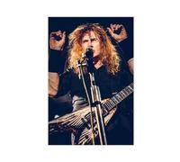SinBii Poster su tela, motivo: chitarrista anni '80, Dave Mustaine Megadeth, decorazione artistica da parete per soggiorno e camera da letto, senza cornice, 30 x 45 cm