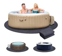 SINBLUE - Tappetino rotondo impermeabile per vasca idromassaggio, 20 x 20 m, per vasca idromassaggio gonfiabile, protezione esterna impedisce la penetrazione di liquidi per proteggere il pavimento