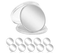 SINBRLAI 10 monete vuote da sfida, per incisione, in ottone massiccio/lega di zinco, placcata argento, diametro 40 mm, con scatola di protezione in acrilico, per fai da te e incisione, 40mm diameter
