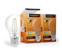 SINCELIGHT Lampadina LED Crepuscolo-Alba 4.2W, Retro Vintage, Accensione/Spegnimento Automatico in Base alla Luce Diurna, Luce Notturna Esterna dal Tramonto all'Alba, Bianco Caldo 2700K, 2 Pezzi
