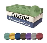 SINCERE Cuscino trapuntato personalizzato, tagliato a forma, cuscino per panca su misura, cuscino per panca da 2/3/4 posti, cuscino per schienale con tubazioni, imbottitura in schiuma, tessuto e