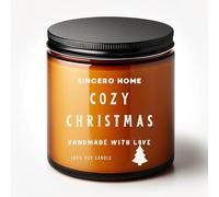 SINCERO HOME Candela Profumata Natalizia Cozy Christmas - Fragranza di Biscotto allo Zenzero per un’Atmosfera Calda e Accogliente - Regalo Perfetto per la Casa
