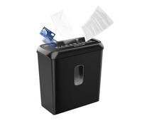 SINCHEREU Distruggi Documenti 6 Fogli, Trita Documenti per Casa e Ufficio, Taglio Incrociato P-4, Distruzione Carte di Credito/CD, Protezione Termica, Cestino 11 Litri,Finestra Trasparente per Visione