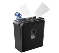 SINCHEREU Distruggi Documenti a 6 Fogli, Taglio Incrociato P-4, Distruzione Granulare, Distruzione Carte di Credito/CD, Cestino di Raccolta da 11 Litri, Protezione Termica, Per Casa e Ufficio