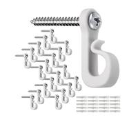 SinChic Ganci Vite Esterni Ganci,20 PCS Q Ganci Leggeri Con Vite a Croce Ganci a Forma Di Gancio per Luci Di Natale Gancio Avvitabile per Interni All'aperto