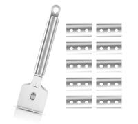 SinChic Vetro Multifunzionale Raschietto,Raschietto Lamette con 10 Lame di Ricambio Multifunzionale Raschietto Vetroceramica Professionale per Pulizia Ceramica Forno Piano a Induzione Piastrelle