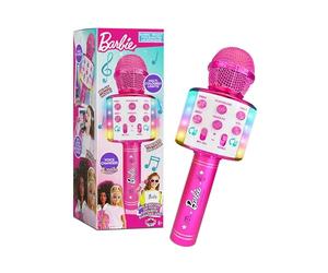 Sinco Creations Barbie Bright Voicemaster Microfono | Karaoke Wireless Microfono | Altoparlante senza fili | Luci multicolore | 5 effetti vocali | Canta e registra | Barbie Roleplay By