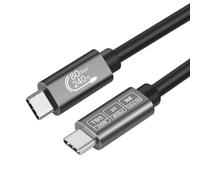 Sincronizzazione dati 80 Gbps: compatibile con cavo Thunderbolt 5 ad alta velocità, cavo USB C supporta ricarica da 240 W e display 16K/8K per monitor Thunderbolt 4/USB4 e altro, 30 cm