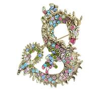 Sindary Art Style - Spilla a forma di drago, 6 cm, con cristalli austriaci