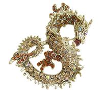 Sindary Art Style - Spilla a forma di drago, 6 cm, con cristalli austriaci