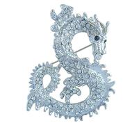 Sindary Art Style - Spilla a forma di drago, 6 cm, con cristalli austriaci