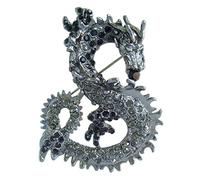 Sindary Art Style - Spilla a forma di drago, 6 cm, con cristalli austriaci