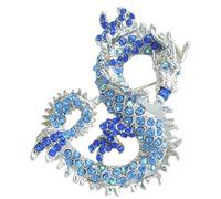 Sindary Art Style - Spilla a forma di drago, 6 cm, con cristalli austriaci