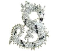 Sindary Art Style - Spilla a forma di drago, 6 cm, con cristalli austriaci