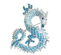 Sindary Art Style - Spilla a forma di drago, 6 cm, con cristalli austriaci, Medium, Cristallo, Strass