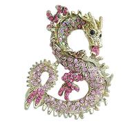 Sindary Art Style - Spilla a forma di drago, 6 cm, con cristalli austriaci, Medium, Cristallo, Strass