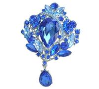 Sindary Jewellery UKB4082 - Spilla a forma di goccia con cristalli austriaci, Medium, Cristallo, Strass