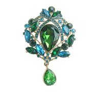 Sindary Jewellery UKB4082 - Spilla a forma di goccia con cristalli austriaci, Medium, Cristallo, Strass