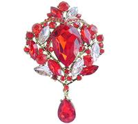 Sindary Jewellery UKB4082 - Spilla a forma di goccia con cristalli austriaci, Medium, Cristallo, Strass
