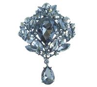 Sindary Jewellery UKB4082 - Spilla a forma di goccia con cristalli austriaci, Medium, Cristallo, Strass