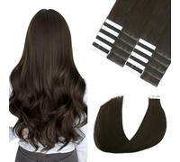 Sindra Extension adesive per capelli umani naturali e marroni, 45 cm, 20 pezzi, 50 g, per extension (T45-2)