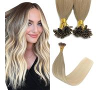Sindra Extension Capelli Veri 50 Ciocche 50cm 50g Da Castano Cenere a Biondo Platino U Tip Hair Extensions Remy Human Hair Utip#860-50cm