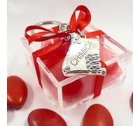 Sindy Bomboniere 12 Scatolina in plexiglass per Confetti con targhetta Pergamena per Laurea Chimica