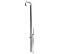 Doccia Esterna Per Parete, CHIA Per Esterno e Interno Realizzata In Acciaio Di Qualità Inox 316l Dimensioni 20x58x h 179 cm con Miscelatore e Doccetta da esterno In Acciaio Inox 316 l Inox inox
