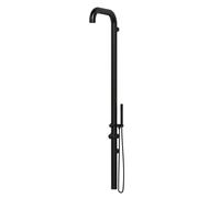 Doccia Esterna Per Parete, CHIA Per Esterno e Interno Realizzata In Acciaio Di Qualità Inox 316l Dimensioni 20x58x h 179 cm con Miscelatore e Doccetta da esterno In Acciaio Inox 316 l NERA nero